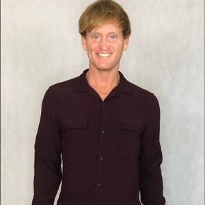 Express Men, Red, Long Sleeve, Size medium